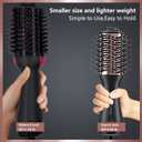 Automatic Dual Voltage Hair Dryer Brush with European Plug,Travel Hair Blow Dryer Brush with Travel Bag,Mini Hair Brush Blow Dryer for Women,Small Hot Air Brush for Kids