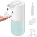 Automatic Foaming Soap Dispenser by Smartly Simple - Touchless Hands-Free Motion Sensor, Rechargeable, 4 Gears, White - 400ML Wall Mountable Auto Foam Liquid Dish Hand Soap Pump for Bathroom Kitchen