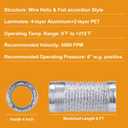 Heavy Duty 4"Flexible Dryer Vent Exhaust Duct Hose 6 Feet, Extra Thick(6-ply) Aluminum Foil HVAC Ducting Kit with 2 Key Hose Clamps