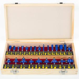 Router Bits Set 1/4 Inch Shank, 24 Pieces 1/4" Router bits Tungsten Carbide Wood Router Bits, Woodwork Tools, for Professional and Beginners Carpenter