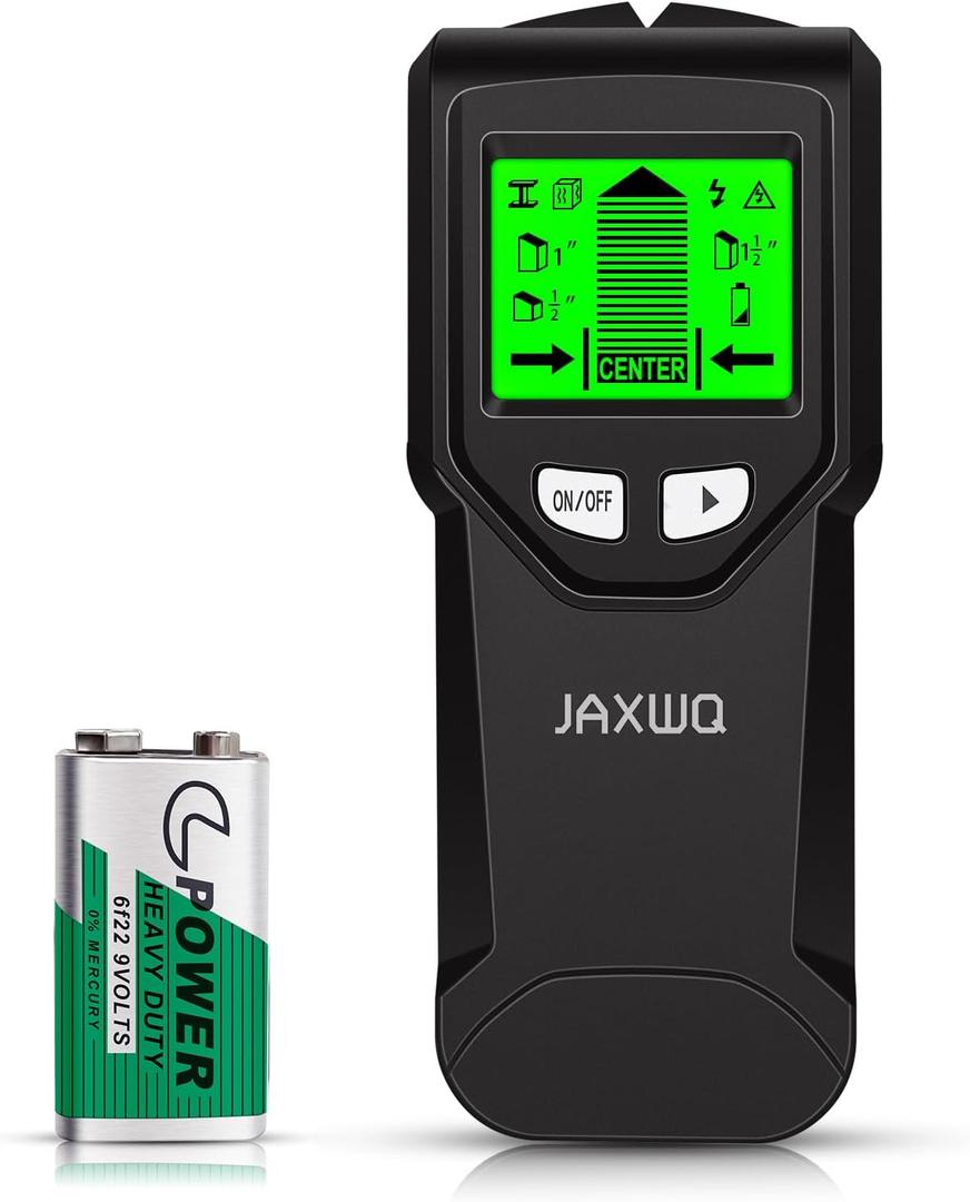 Stud Finder Wall Scanner - 5 in 1 Stud Finder Tool w/Smart Chip and HD LCD Display, Stud Detector Beam Finders for the Center and Edge of Wood AC Wire Metal Studs Joist Pipe (black Seaweed)