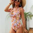 VIMPUNEC One Piece Swim Suits for Women Tummy Control Bathing Suit Push Up Swimwear (L)