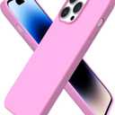 ORNARTO Compatible with iPhone 14 Pro Max Case 6.7, Slim Liquid Silicone 3 Layers Full Covered Soft Gel Rubber Phone Case Protective Cover with Microfiber Lining 6.7 inch-Cherry Blossom (YHFen)