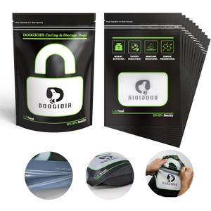 1/4 LB Curing & Storage Bags, Curing Bags for Food Storage, Double-Tracked Zip Closure Heat Sealable upright Cure Bag, Reusable Humidity Control Cure Bag (11.8 x 8.1 in, 10 Pack)