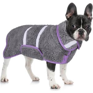 Dog Bathrobe Super Absorbent Dog Towels Large Quick Drying Robes for After Bath Soft Adjustable Warm Keeping Dogs Towel(S-XXL)