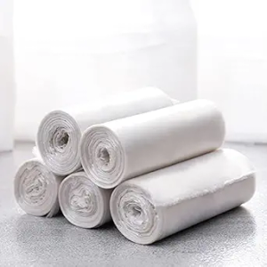 MONGTINGLU Mini Trash Bags for Mini Trash Can, 0.5 Gal 150 Counts / 5 Rolls Mini Trash Bags for Small Desktop Garbage can, Fit to 2 Liter or Less Trash Can (Clear)