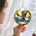 Christmas Ornaments: Stained Glass Ornament, Christmas Tree Ornament, Hanging Ornaments for Home Decor & Xmas Tree Decorations  Exquisite Holiday Decor, Gifts & Holiday Present - Bald Eagle