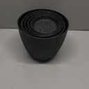 KPUVX Plant Pots Indoor with Saucers & Drainage  4 Pack Flower Pots for Indoor Plants Plastic Planters for Outdoor Planter  8.5/7.5/6.5/6 inches Sizes for All Different Types of Plants (Black)