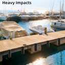 OCEANBROAD Boat Bumpers for Docking, Boat Dock Bumpers for Edge & Side, Marine Fender Guard with Stainless Steel Hardware, UV-Resistant PVC, Vertical Dock Protection for Straight Edge Installation