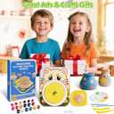 Mikiomie Electric Pottery Wheel for Beginners with Foot Pedal, 3 Clay Packs(1.7lbs Total), Apron, Painting & Carving Tools, Arts and Crafts Toys Art Supplies, Gifts for Birthday Christmas