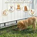 14 Panels 20Ft(L) X 13Inch(H) Garden Fence Animal Barrier - 14 Pack No Dig Fence Animal Barrier Fence Panel Metal Fencing Edging Border for Dog Rabbits and Outdoor Patio Yard Decorative Bottom Blocker