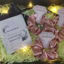 8pcs Satin Bridesmaid Proposal Gifts Hair Ties Hair Scrunchies Bachelorette Party Favors Satin Bridesmaid Gift for Wedding Parties (12pack rose)