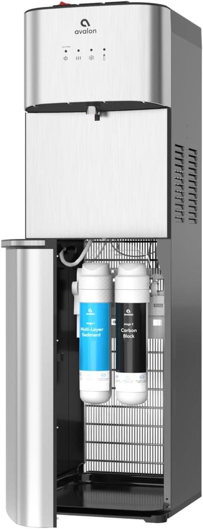 Avalon Self Cleaning Bottleless Water Cooler Water Dispenser - 3 Temperature Settings - Hot, Cold & Room Water, Durable Stainless Steel Cabinet, NSF Certified Filter- UL Listed