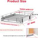 DINDON Pull Out Cabinet Organizer (11" W x 18" D), Pull Out Drawers for Kitchen Cabinets, Slide Out Cabinets Shelves,1 Tier Pull Out Cabinet Drawer Organization for Kitchen