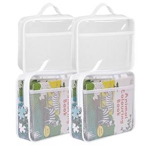 Large Kids Toy Storage Bag - Durable Waterproof Foldable Organizer, Portable Playroom Cleanup Solution for Toys, Books, Art Supplies (Eco-Friendly Material, White