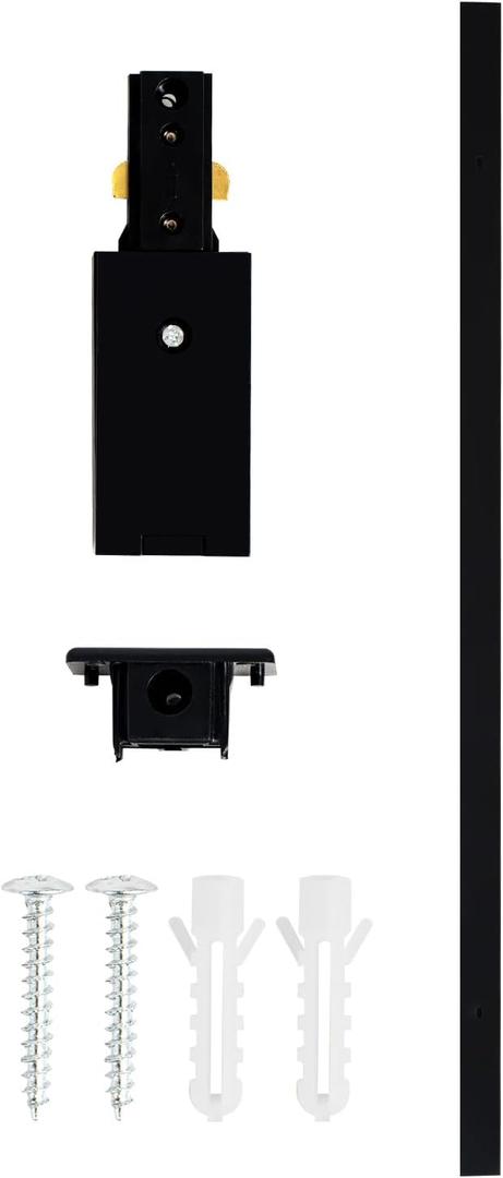 VANoopee H Track Lighting Rails Kit, 3.3FT H Type Track Rails Black with End Caps, Compatible with Single Circuit 120V H Style Track System and H Track Connector, for H LED Track Lighting Heads