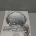 Wall Mounted Makeup Mirror - 10x Magnification 8'' Two-Sided Swivel Extendable Bathroom Mirror Nickel Finish