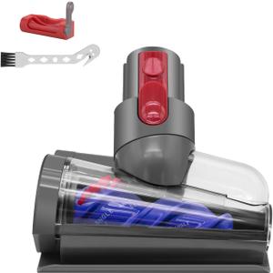 Anti-Tangle Hair Brush Compatible with Dyson V7 V8 V10 V11 V15 SV10 SV11 SV12 SV14  Mini Motorized Brush Head Cleaning Couch, Mattress & Upholstery, Vacuum Attachment Replacement Screw Tool