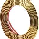 Gaahing 32.8FT Peel and Stick Molding & Wall Trim, Flexible Self-Adhesive Decorative Strip for Tile, Mirror, Ceiling, Floor, Panel, Cabinet (Shiny Gold)