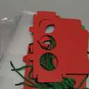 Thenshop Valentine's Day 20 Pcs 9 x 3 x 3 Inch Clear Cupcake Boxes with Handle and Insert Portable Pastry Packaging for Cupcakes Carrier Muffin Bakery Take out Containers Wedding Party(Red and Green)