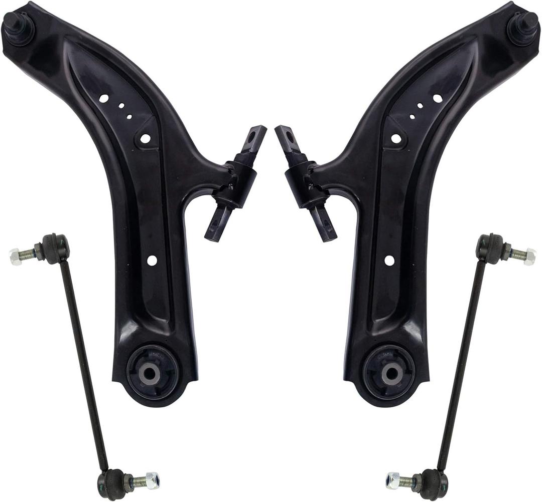 TRQ Front Suspension Kit Control Arm with Ball Joint Sway Bar Stabilizer Link Compatible with 2014-2020 Nissan Rogue 2017-2022 Rogue Sport