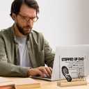 Fathers Day Stepped Up Dad Gifts from Stepdaughter Stepson Funny Stepdad Gifts Best Birthday Gift for Bonus Dad Acrylic Sign Decor 4 X 4 Inches