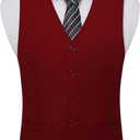 BABEYOND Men's Suit Vest Slim Fit Waistcoat Business Dress Vests for Suit Tuxedo (L)
