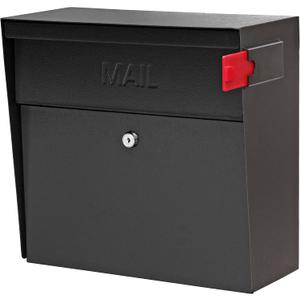 Mail Boss 7162 Metro, Black High Capacity Wall Mounted Locking Security Mailbox,Medium