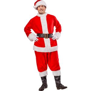 Rubies Flannel Santa Claus Suit for Adults, Men's XL