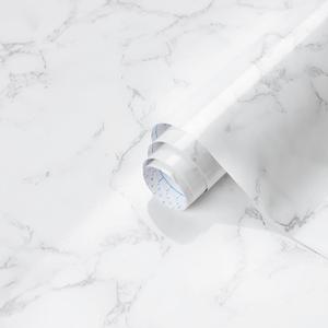 Dimoon 15.7''x78.7'' Marble Peel and Stick Wallpaper White Granite Contact Paper for Countertops Waterproof Kitchen New Environmentally Friendly Materials Thickening Upgrade Renter Friendly Vinyl Wrap (78.7''x15.7'')