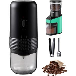 Artkoff Burr Coffee Grinder with 60 Grinding Settings, Electric Coffee Bean Grinder for Home Use with 60 Seconds Timer & 1-8 Cup, Touch Screen, Anti-static, Stainless Steel, Green