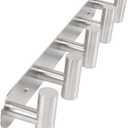 Coat Hook Rack, Wall Mounted Coat Rack with 5 Hooks, Heavy Duty Towel Hook Rack Wall Hooks for Hanging Coat Jacket, Stainless Steel Coat Hanger for Bathroom Entryway Mudroom(Brushed Nickel)