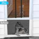 RV Entry Screen Door Grille,Upgraded Adjustable 16-32 in Width, 21.25 in Height, Metal Entry Screen Door Protector,Camper Screen Door Grill,RV Door Defender