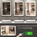 Beelux 16''x24'' Bathroom Mirror Lights, Wall-Mounted Lighted Vanity Mirror 3 Color Front Lights,Anti-Fog, Smart Touch, Memory Function, Stepless Dimmable,ETL Listed