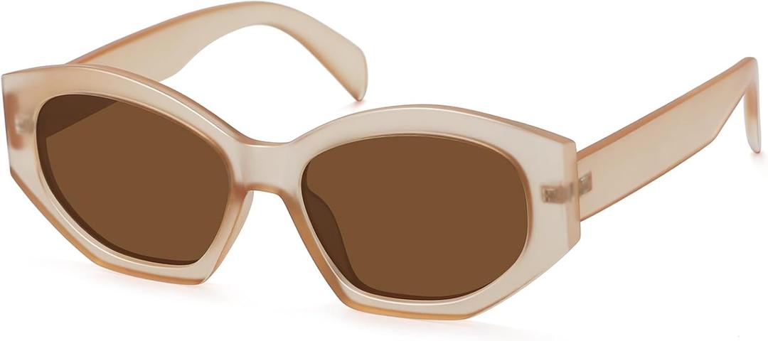Hexagonal Polarized Sunglasses for Women Men Retro Trendy Designer Shades Sunglasses FZN815