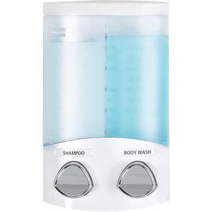 Better Living Products, White 76254-1 Euro Series 2-Chamber Soap and Shower Dispenser