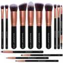 SHANY Makeup Brushes - Rose All Day - 14-Piece Brush Set  Foundation Powder Concealers Eye Shadows Makeup brushes - Complete Kabuki Makeup Brush Set in Rose Gold - 14 PCS