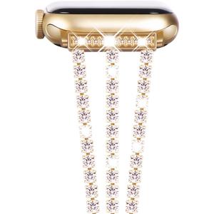 NewWays for Apple Watch Band 38mm 40mm 41mm 42mm 44mm 45mm 46mm 49mm for iWatch Series 11 10 9 8 7 6 5 4 3 2 1 SE Ultra, Sparkling Bling Shiny Diamonds Bracelet for iWatch Band Womens