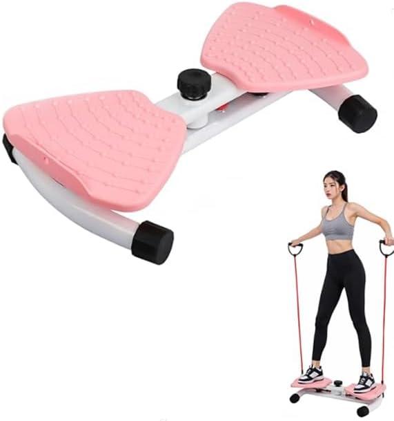 Waist Twisting Exercise Machine, Ab Twister Board for Exercise, Core Twist Board with Anti-Slip Design, Slim Waist Workout Machine & Fitness Twister for Home Gym, Adjustable Waist Twist Board Supports 330 lbs, Pink 