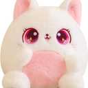 Fat Cat Plush Cute Soft Cat Stuffed Animals Kawaii Stuffed Plush Pillow Toy, White, 10 Inch