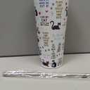 Cat Gifts for Women, 24 oz Insulated Tumbler with Lid and Straw, Stainless Steel Water Bottle, Coffee Cups Travel Mug for Her Cat Lovers(1PCS)