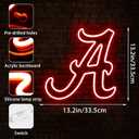 University Neon Sign for Wall Decor University Football Neon Light Man Cave, 13.2 * 13.2