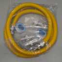 48" Gas Dryer Hose Kit,Stainless Steel Stove Gas Line with Connector 1/2" MIP 1/2"FIP 3/4"MIP Fitting,5/8" OD(1/2" ID) Gas Connector Kit for Stove,Gas Stove, Dryer,Water Heater-by MIFLUS