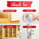 2 x XFasten Adhesive Cabinet Door Bumper, 1/2" Diameter Clear Bumper Pads, 128 Pieces Drawer Stops, Cabinet Bumpers Clear Soft Close, Furniture Bumpers to Protect Walls