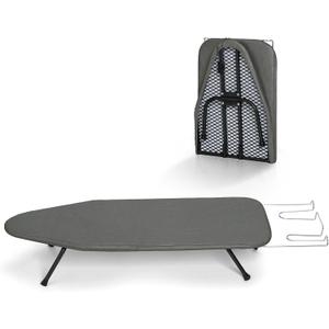 Small Ironing Board Foldable, BlissBoard Tabletop Iron Board with Cover and Pad, Metal Frame Mini Ironing Table Countertop for Space Saving, 31"x12", Black