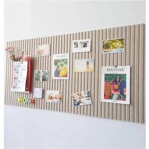 48 x 32 inches Large Bulletin Board, Decorative Felt Pin Board, 0.35 Thick Foldable Photo Display Board with Self-Adhesive Tape, Vision Board for School Home Kitchen Office Walls - Camel