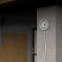 Wall Floodlight Camera Mount - Electrical Box - Made in USA | Universal Camera Mount Adapter for Ring, Eufy, Google, Blink Cams (White)  (Mount and Cord Set)