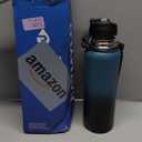 RAYMYLO Insulated Water Bottle 40 oz, Triple Wall Vacuum Stainless Steel (Cold for 36Hrs, Hot for 18Hrs), Leak Proof & Non-BPA, Modern Water Flask Jug with Paracord Handle & Straw Spout Lids (Indigo/Black)