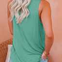 JAWINT Women's Casual Tank Tops Summer Crewneck Sleeveless Tunic Flowy Loose Shirts (Green, XXL)