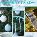 Syhood 38 Pcs Christmas Velvet Ornaments Decor Kit 2.36'' 18 Pcs Christmas Tree Ornaments Balls 18 Vintage Velvet Bows 5.5 Yard Ribbon for Xmas Tree Hanging Decorations, Blue